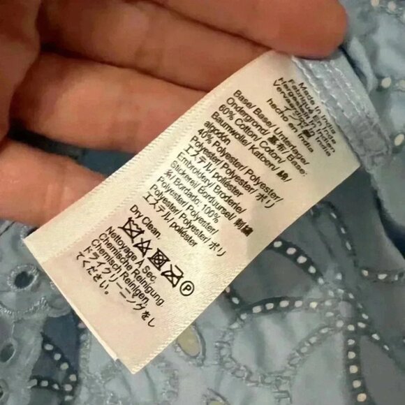 JCrew pleated eyelet-trim shirt in cotton poplin size S - Picture 6 of 11